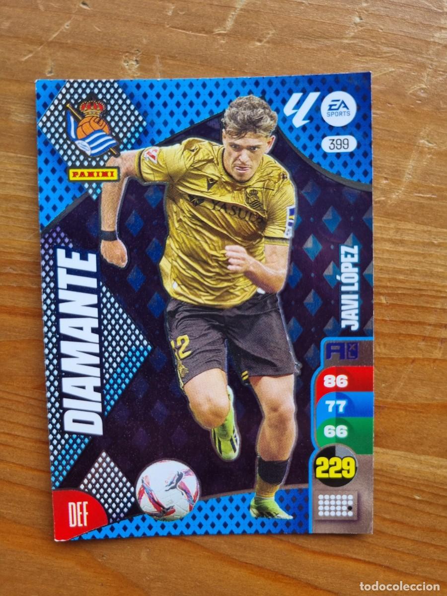 Cromos de f&uacute;tbol: 399 JAVI L&Oacute;PEZ (Real Sociedad) DIAMANTE. Liga 2024 2025 24 25 Adrenalyn XL (Panini)