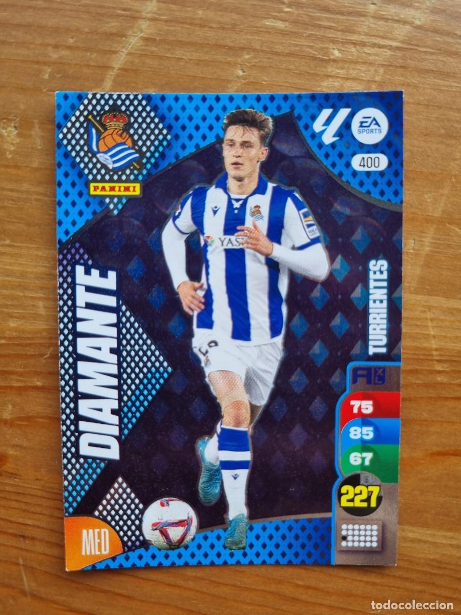 Cromos de f&uacute;tbol: 400 TURRIENTES (Real Sociedad) DIAMANTE. Liga 2024 2025 24 25 Adrenalyn XL (Panini)