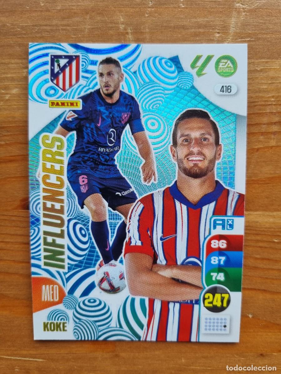 Cromos de f&uacute;tbol: 416 KOKE (Atl&eacute;tico de Madrid) INFLUENCERS. Liga 2024 2025 24 25 Adrenalyn XL (Panini)