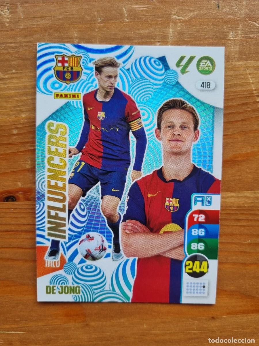 Cromos de f&uacute;tbol: 418 DE JONG (FC Barcelona) INFLUENCERS. Liga 2024 2025 24 25 Adrenalyn XL (Panini)