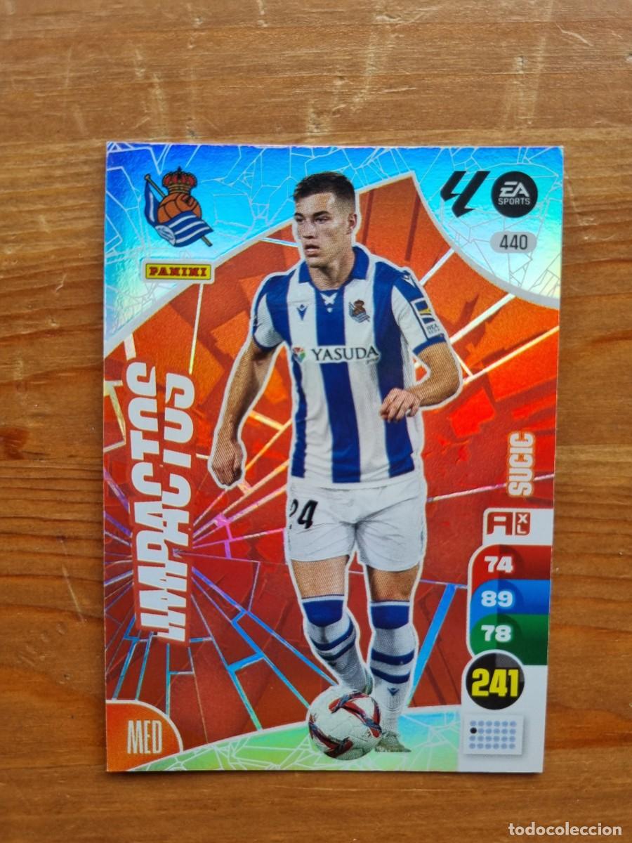 Cromos de f&uacute;tbol: 440 SUCIC (Real Sociedad) IMPACTOS. Liga 2024 2025 24 25 Adrenalyn XL (Panini)