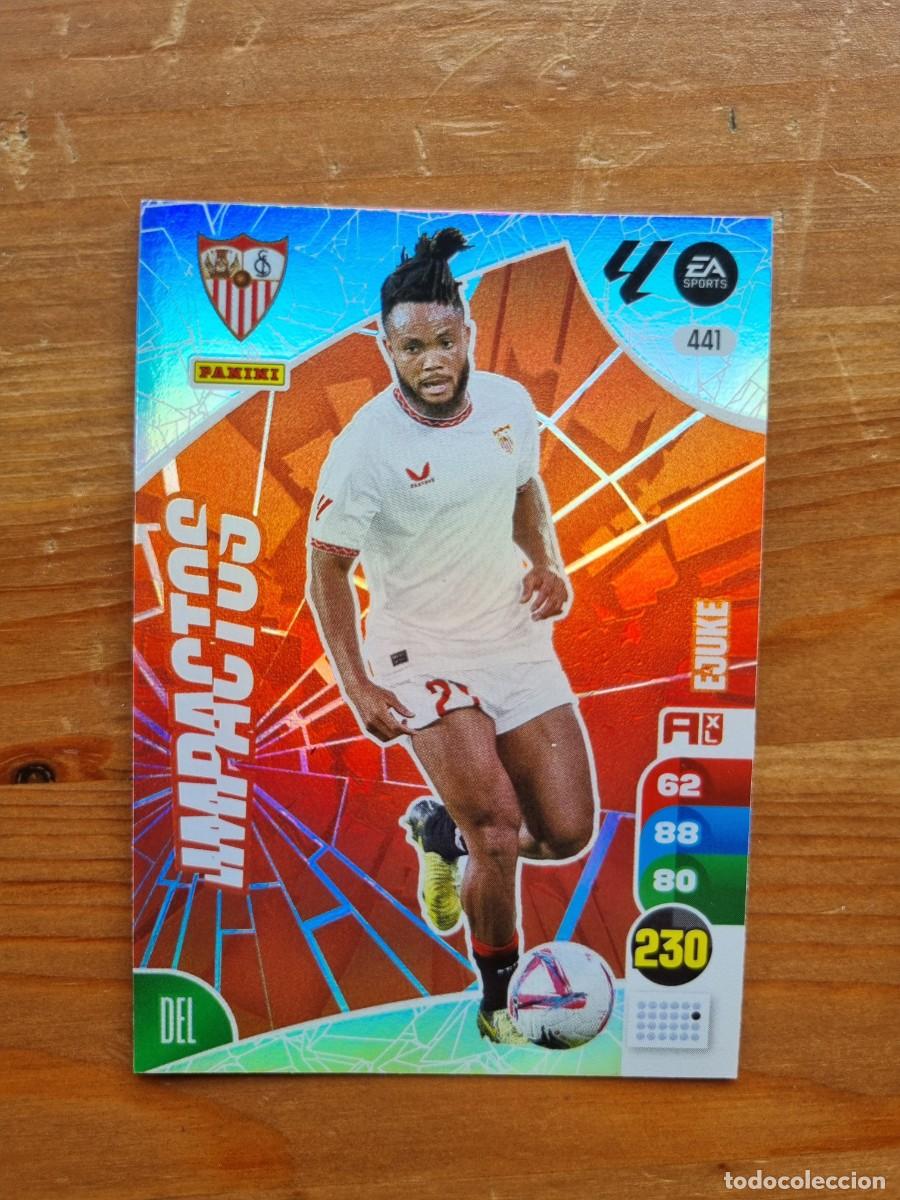 Cromos de f&uacute;tbol: 441 EJUKE (Sevilla FC) IMPACTOS. Liga 2024 2025 24 25 Adrenalyn XL (Panini)