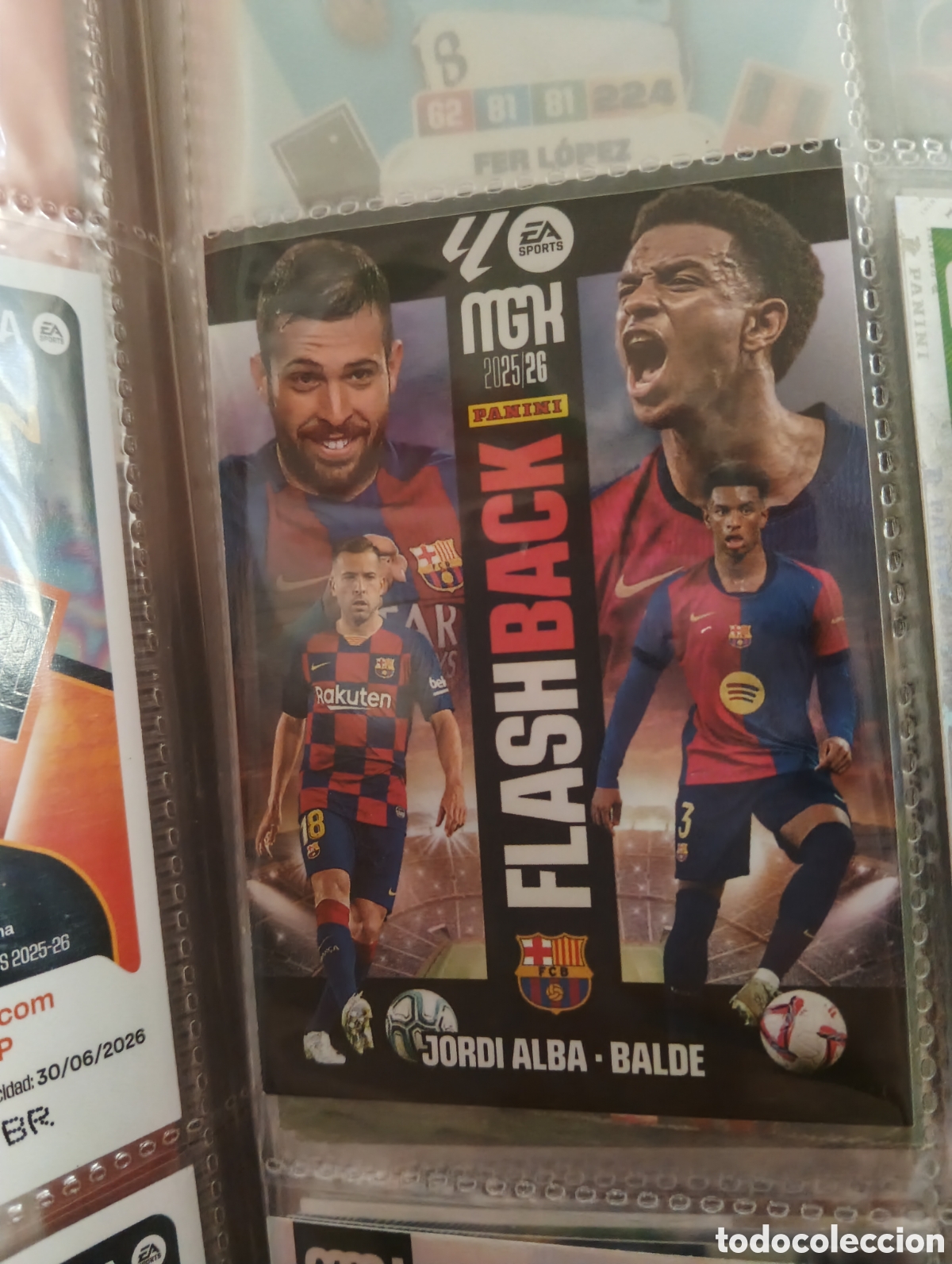 Cromos de f&uacute;tbol: 427 flashback JORDI ALBA BALDE BARCELONA MEGACRACKS 2025 2026 26 CROMOS TOPPS