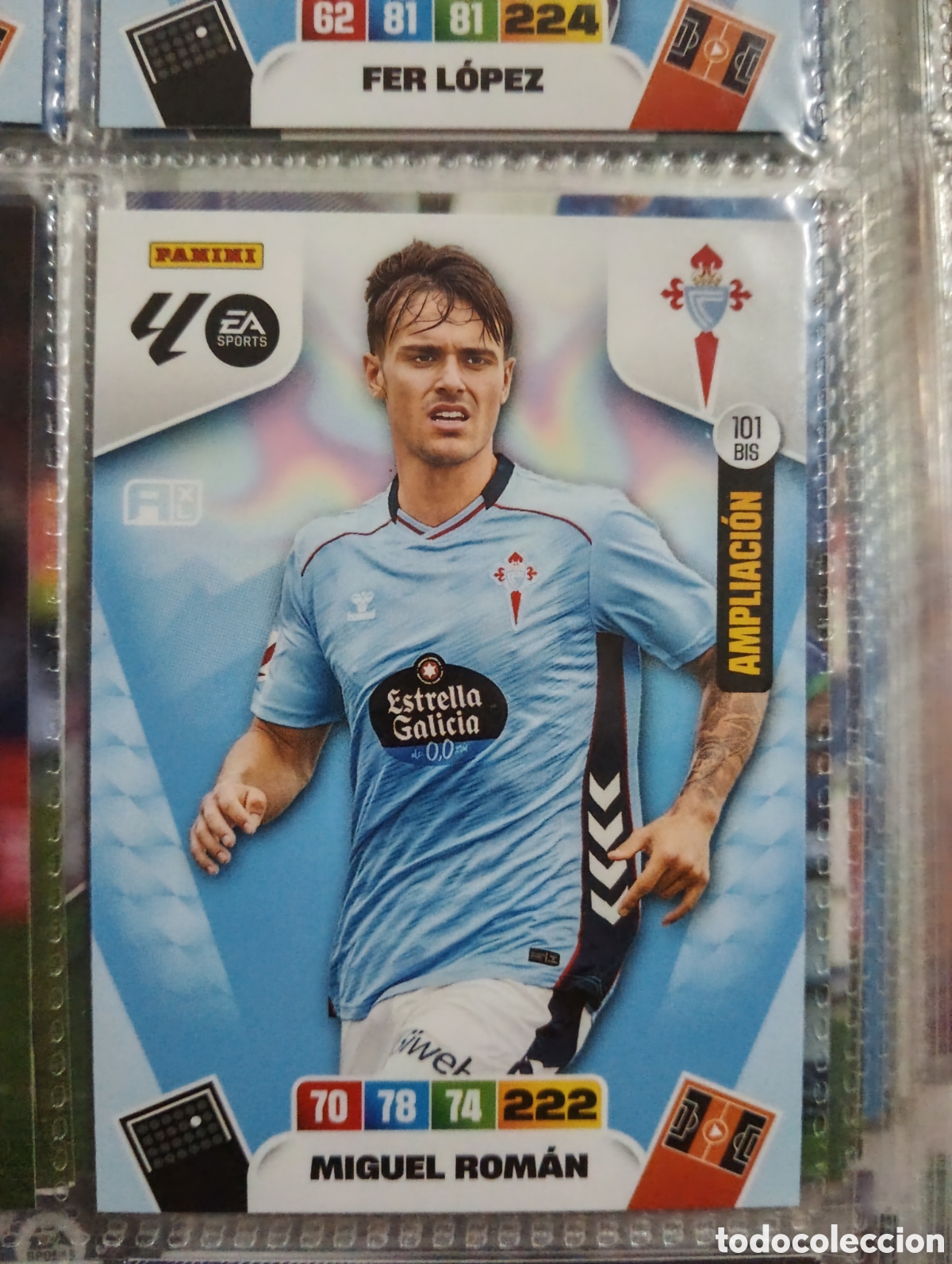 Cromos de f&uacute;tbol: Celta 101 bis MIGUEL ROM&Aacute;N Adrenalyn 2025-26