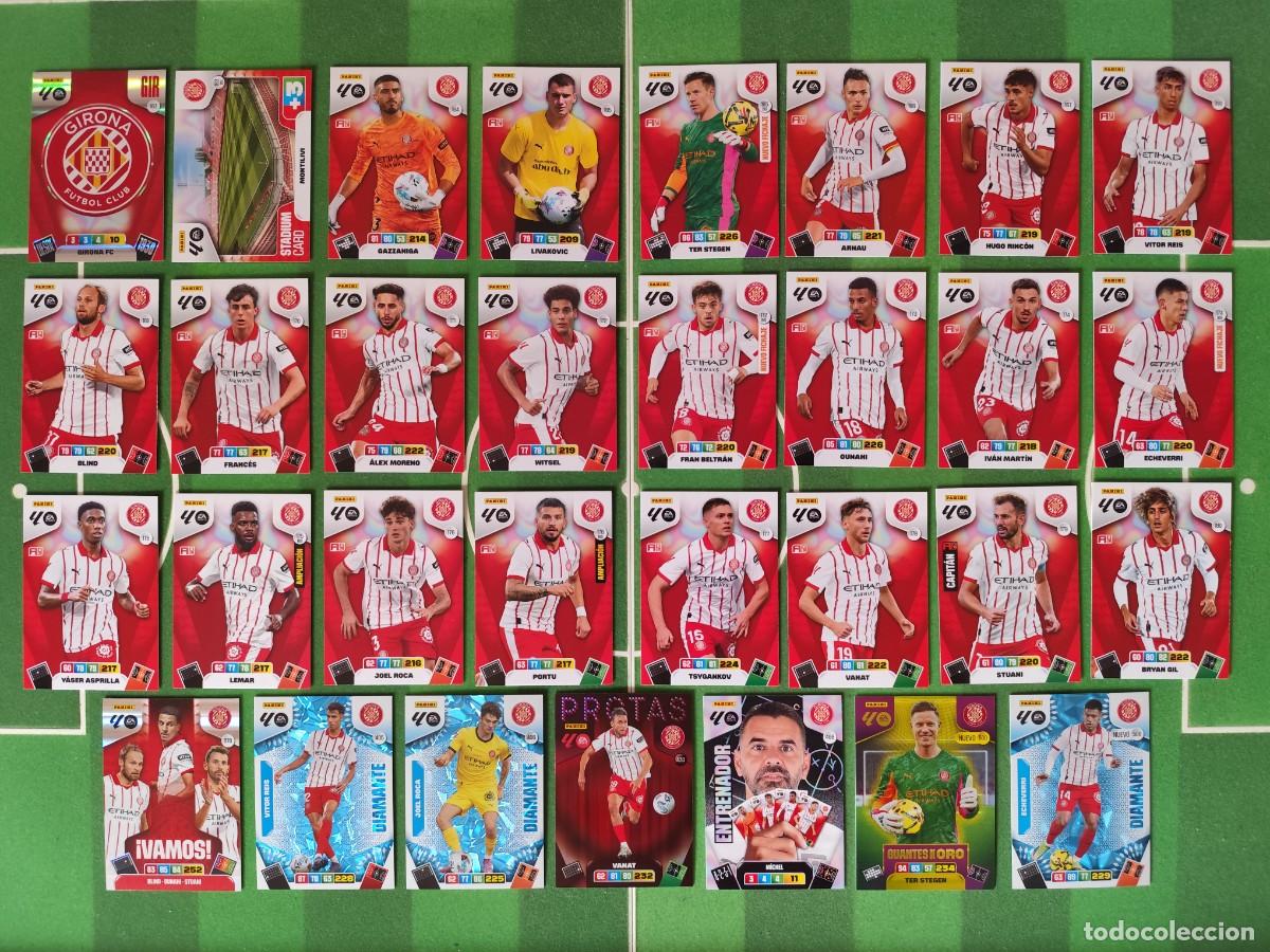 Cromos de f&uacute;tbol: Equipo Girona (Vamos, Influencers, nuevo guantes de oro, nuevo diamante) Adrenalyn XL 2025/26 25/26