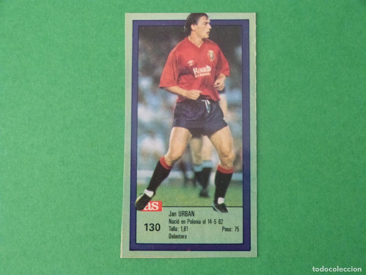 Cromos de f&uacute;tbol: CROMO FUTBOL URBAN AT. OSASUNA RECORTADO N&ordm; 130 ASES DE LA LIGA 1989-1990/89-90 DIARIO AS