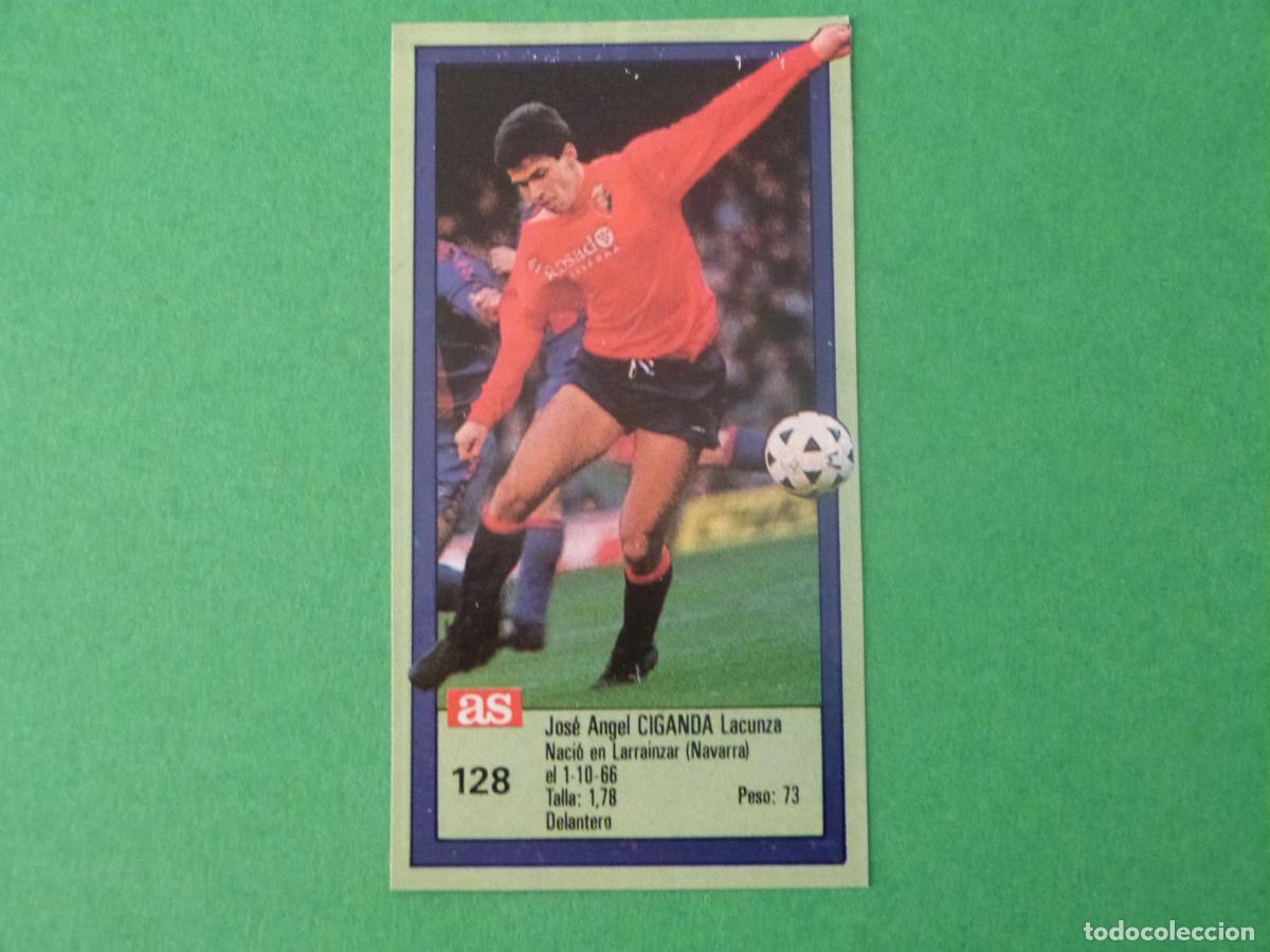Cromos de f&uacute;tbol: CROMO FUTBOL CIGANDA AT. OSASUNA RECORTADO N&ordm; 128 ASES DE LA LIGA 1989-1990/89-90 DIARIO AS