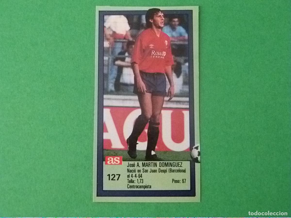 Cromos de f&uacute;tbol: CROMO FUTBOL MARTIN DOMINGUEZ AT. OSASUNA RECORTADO N&ordm; 127 ASES DE LA LIGA 1989-1990/89-90 DIARIO AS