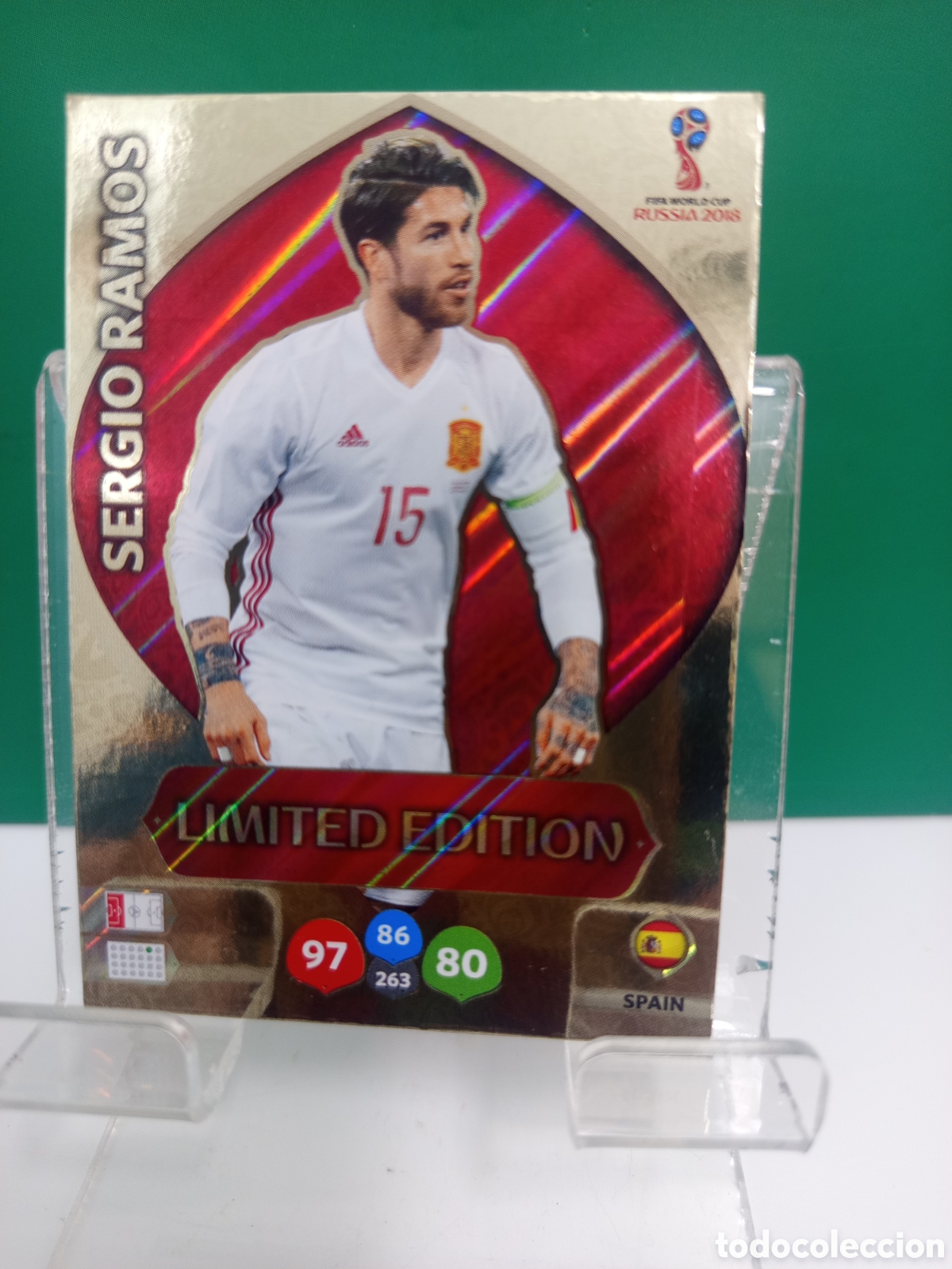 Cromos de f&uacute;tbol: ❇️ CROMO ⚽ SERGIO RAMOS ESPA&Ntilde;A LIMITED EDIT MUNDIAL FIFA WORLD CUP RUSIA 2018 ADRENALYN XL PANINI ❇️