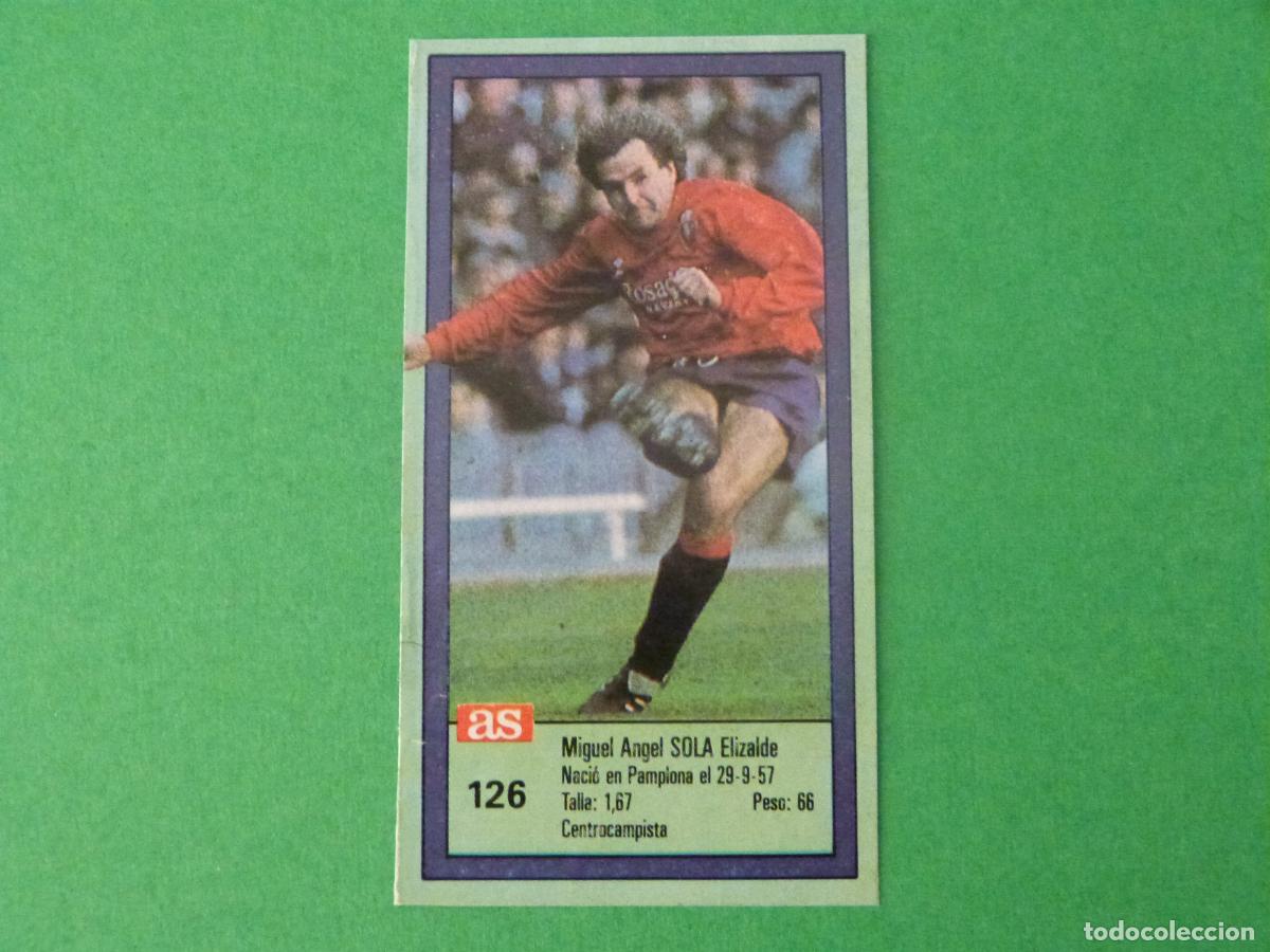 Cromos de f&uacute;tbol: CROMO FUTBOL SOLA AT. OSASUNA RECORTADO N&ordm; 126 ASES DE LA LIGA 1989-1990/89-90 DIARIO AS