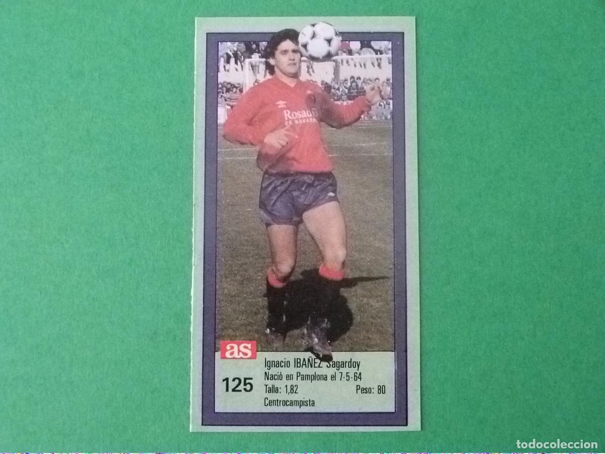 Cromos de f&uacute;tbol: CROMO FUTBOL IBA&Ntilde;EZ AT. OSASUNA RECORTADO N&ordm; 125 ASES DE LA LIGA 1989-1990/89-90 DIARIO AS