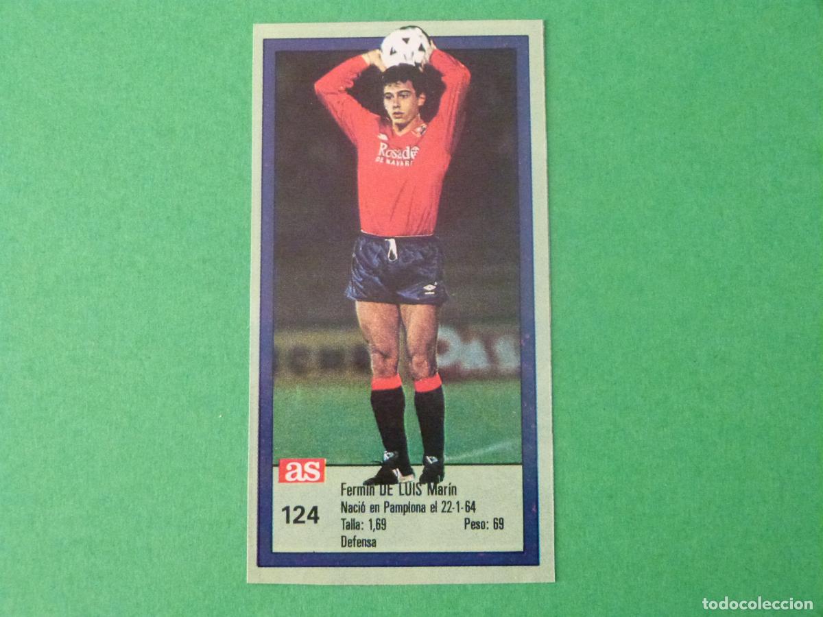 Cromos de f&uacute;tbol: CROMO FUTBOL DE LUIS AT. OSASUNA RECORTADO N&ordm; 124 ASES DE LA LIGA 1989-1990/89-90 DIARIO AS