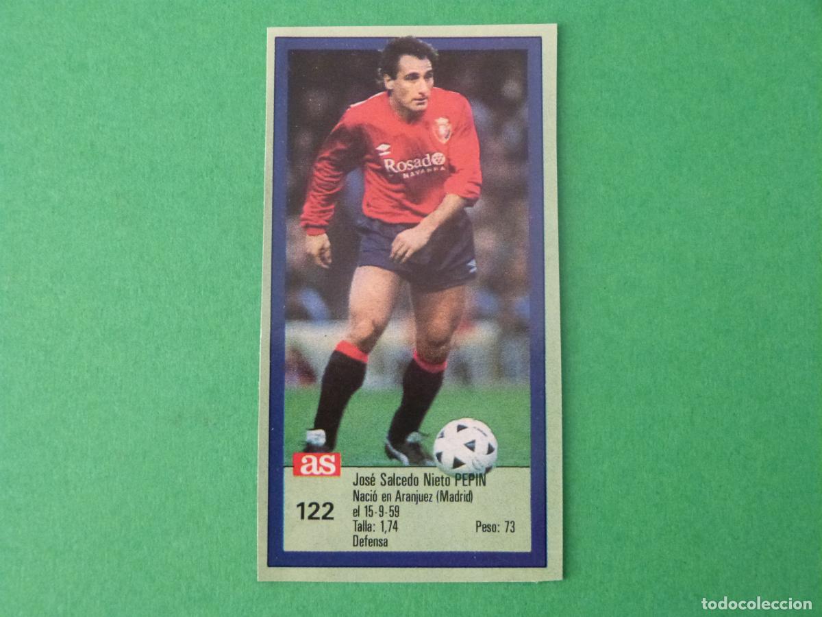 Cromos de f&uacute;tbol: CROMO FUTBOL PEPIN AT. OSASUNA RECORTADO N&ordm; 122 ASES DE LA LIGA 1989-1990/89-90 DIARIO AS