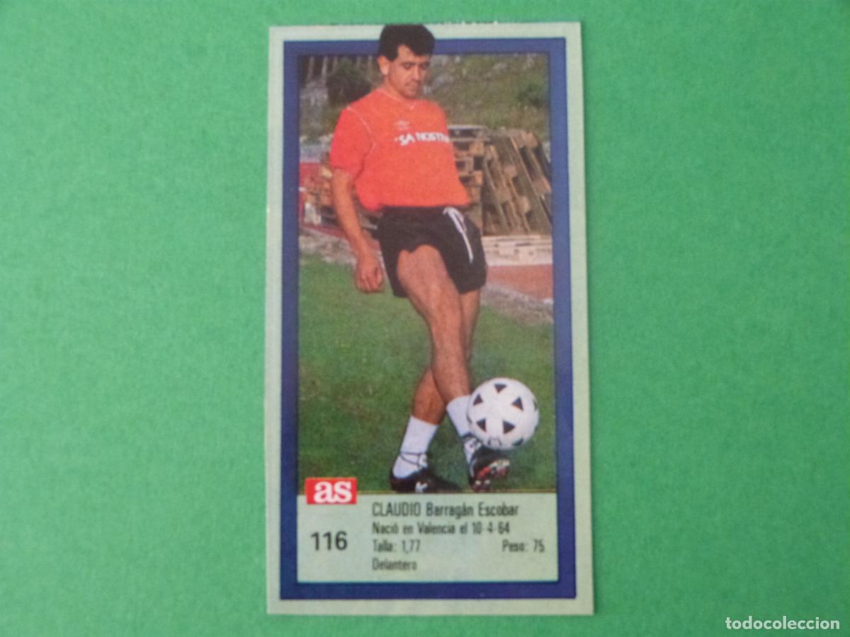 Fu&szlig;ball-Sticker: CROMO FUTBOL CLAUDIO R.C.D.MALLORCA RECORTADO N&ordm; 116 ASES DE LA LIGA 1989-1990/89-90 DIARIO AS