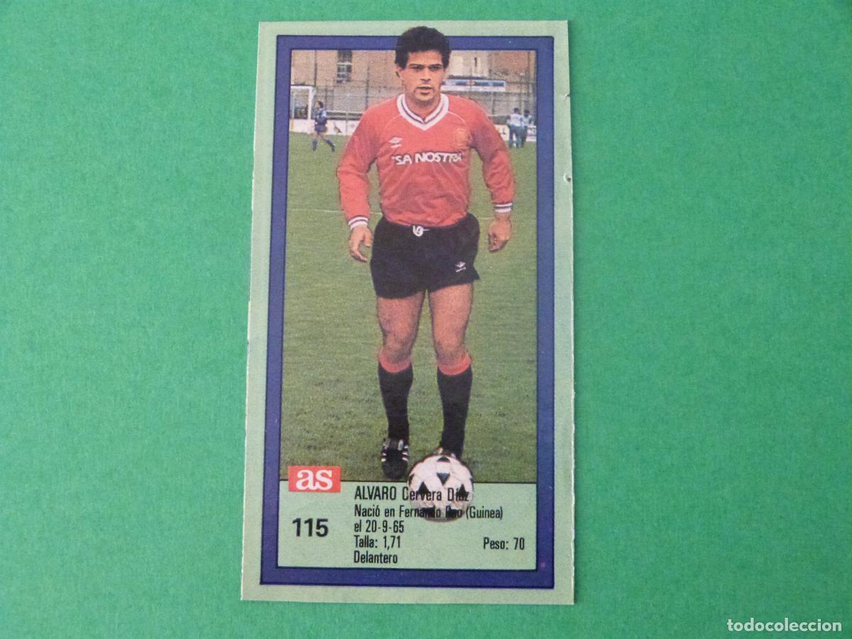 Fu&szlig;ball-Sticker: CROMO FUTBOL ALVARO R.C.D.MALLORCA RECORTADO N&ordm; 115 ASES DE LA LIGA 1989-1990/89-90 DIARIO AS