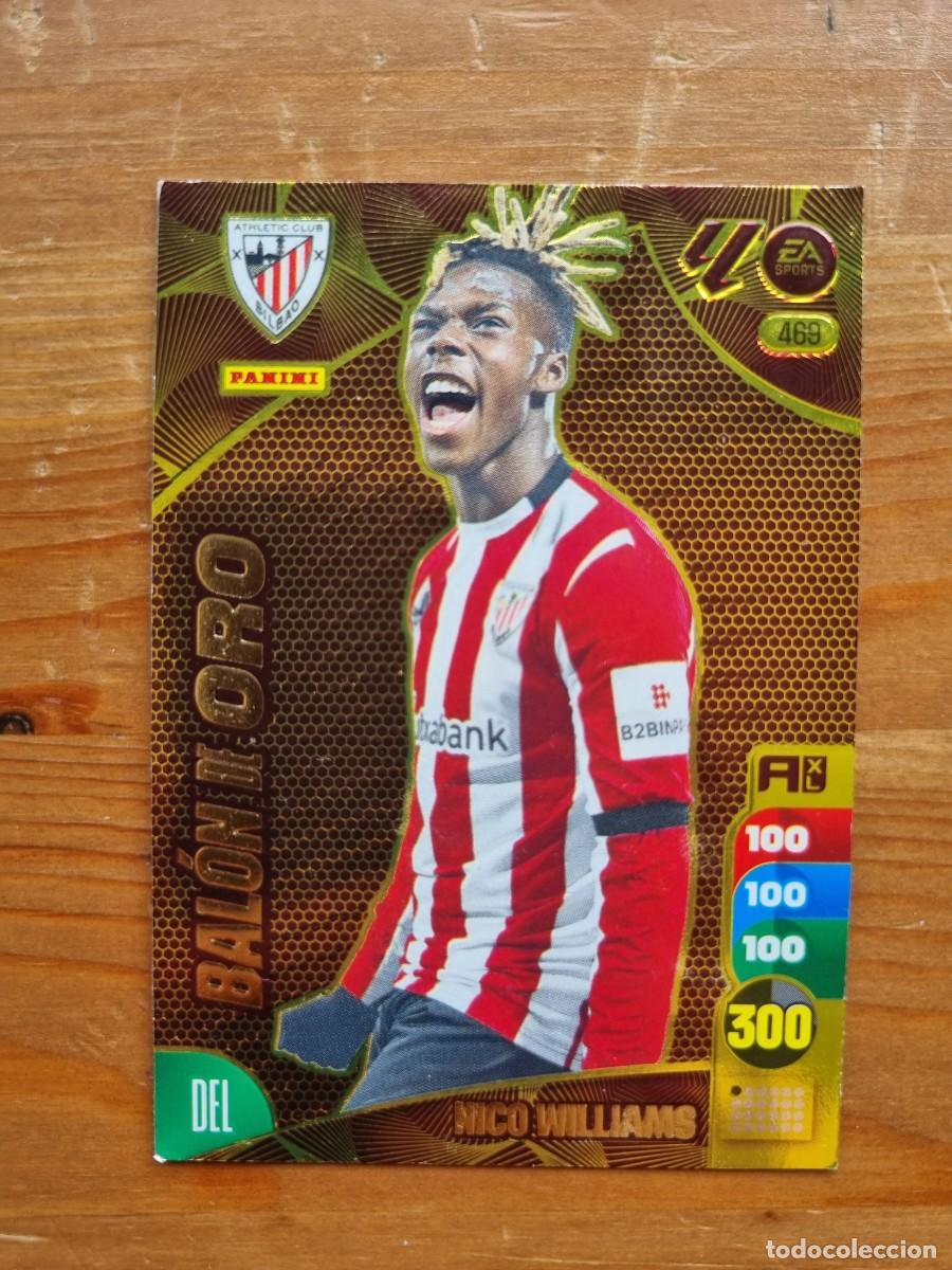 Fu&szlig;ball-Sticker: 469 NICO WILLIAMS (Athletic Club de Bilbao) BAL&Oacute;N DE ORO. Liga 2024 2025 24 25 Adrenalyn XL (Panini)