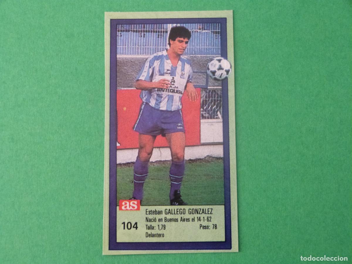 Cromos de f&uacute;tbol: CROMO FUTBOL GALLEGO GONZALEZ MALAGA C.F. RECORTADO N&ordm; 104 ASES DE LA LIGA 1989-1990/89-90 DIARIO AS
