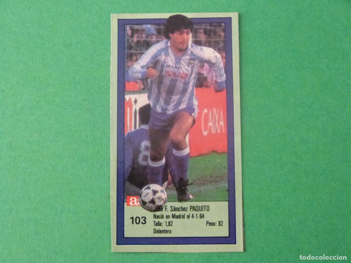 Cromos de f&uacute;tbol: CROMO FUTBOL PAQUITO MALAGA C.F. RECORTADO N&ordm; 103 ASES DE LA LIGA 1989-1990/89-90 DIARIO AS