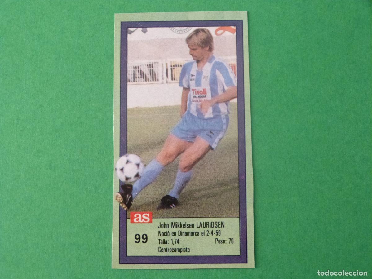 Cromos de f&uacute;tbol: CROMO FUTBOL LAURIDSEN MALAGA C.F. RECORTADO N&ordm; 99 ASES DE LA LIGA 1989-1990/89-90 DIARIO AS