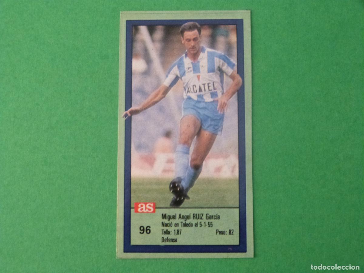 Cromos de f&uacute;tbol: CROMO FUTBOL RUIZ MALAGA C.F. RECORTADO N&ordm; 96 ASES DE LA LIGA 1989-1990/89-90 DIARIO AS