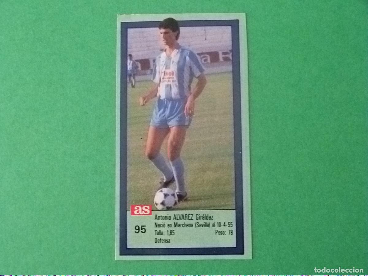 Cromos de f&uacute;tbol: CROMO FUTBOL ALVAREZ MALAGA C.F. RECORTADO N&ordm; 95 ASES DE LA LIGA 1989-1990/89-90 DIARIO AS