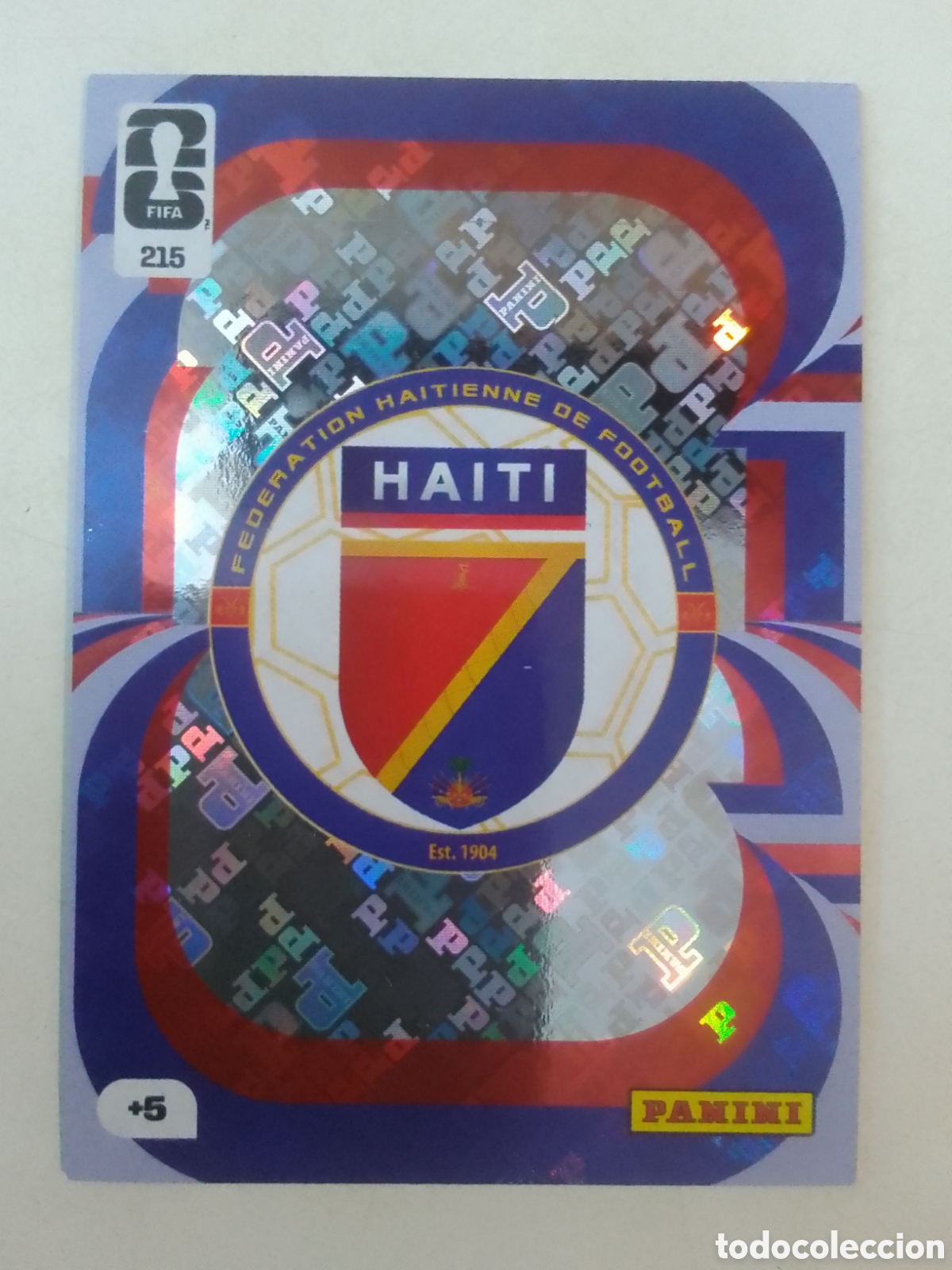 Cromos de f&uacute;tbol: Adrenalyn XL FIFA WORLD CUP n&deg; 215 escudo Hait&iacute;.