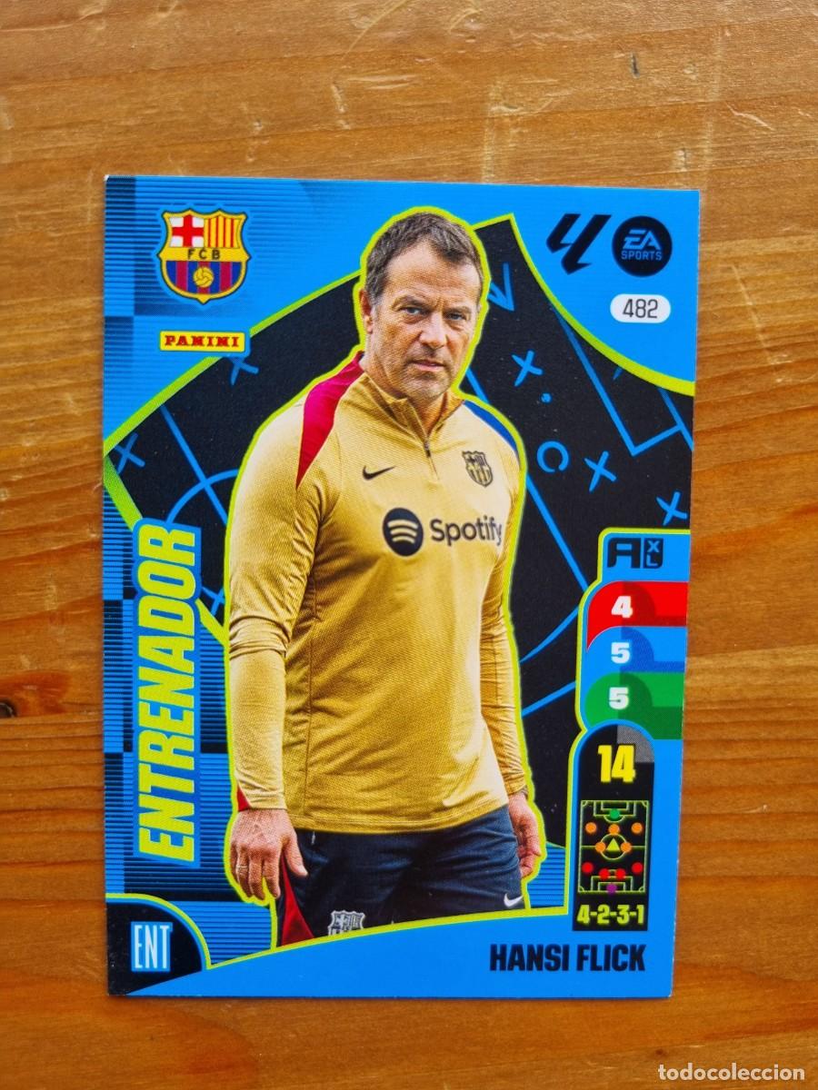Cromos de f&uacute;tbol: 482 HANSI FLICK (FC Barcelona) ENTRENADOR. Liga 2024 2025 24 25 Adrenalyn XL (Panini)