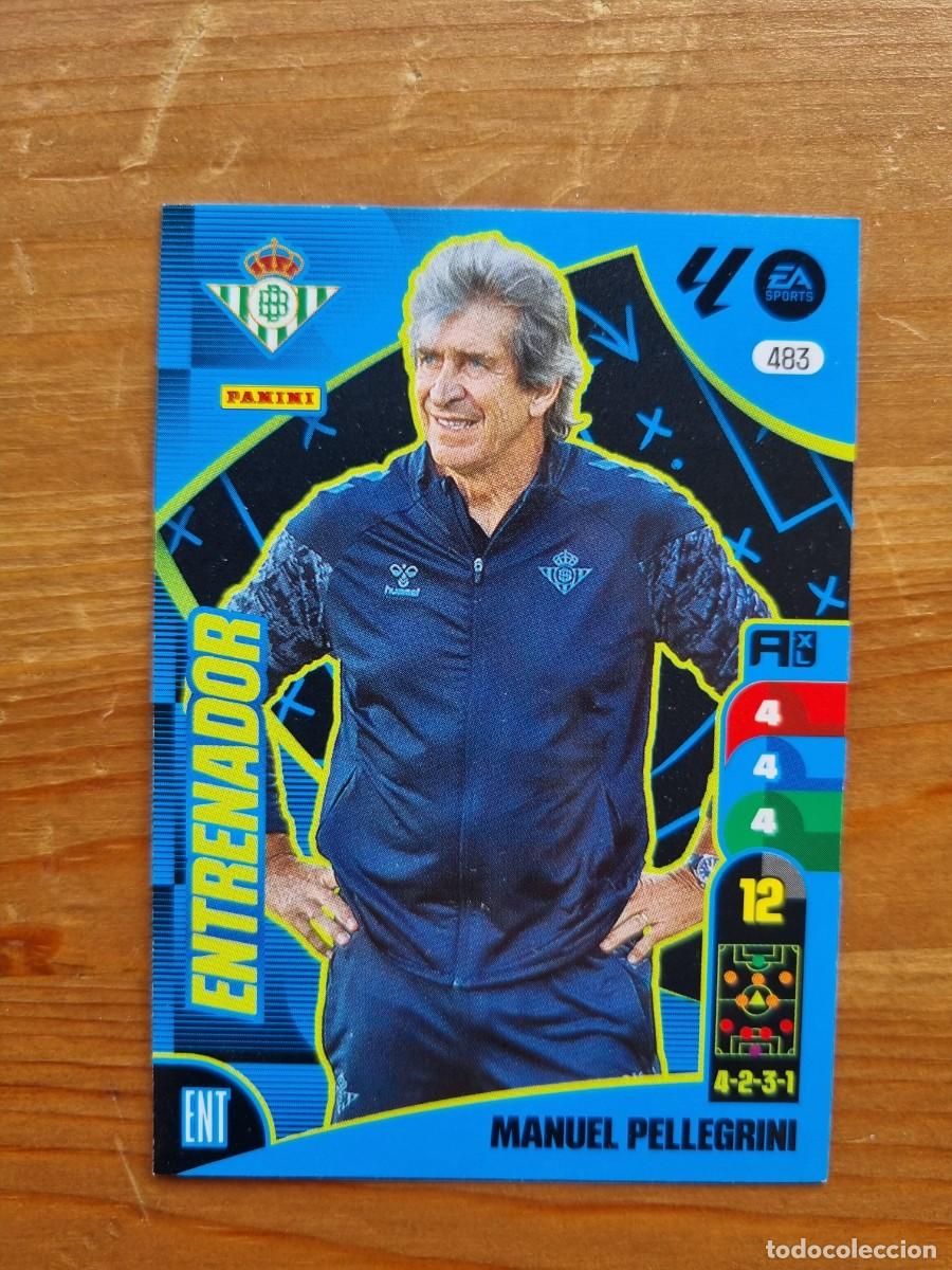 Cromos de f&uacute;tbol: 483 MANUEL PELLEGRINI (Real Betis) ENTRENADOR. Liga 2024 2025 24 25 Adrenalyn XL (Panini)
