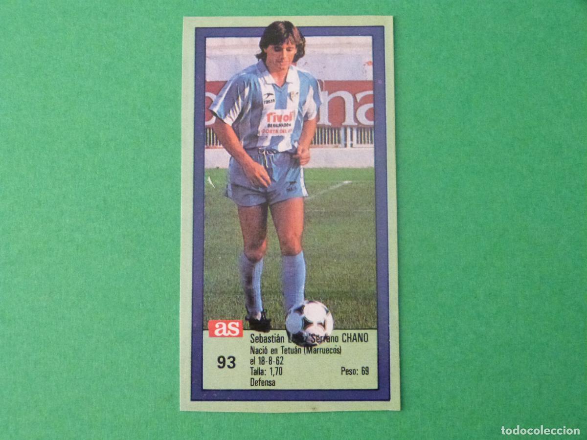 Cromos de f&uacute;tbol: CROMO FUTBOL CHANO MALAGA C.F. RECORTADO N&ordm; 93 ASES DE LA LIGA 1989-1990/89-90 DIARIO AS