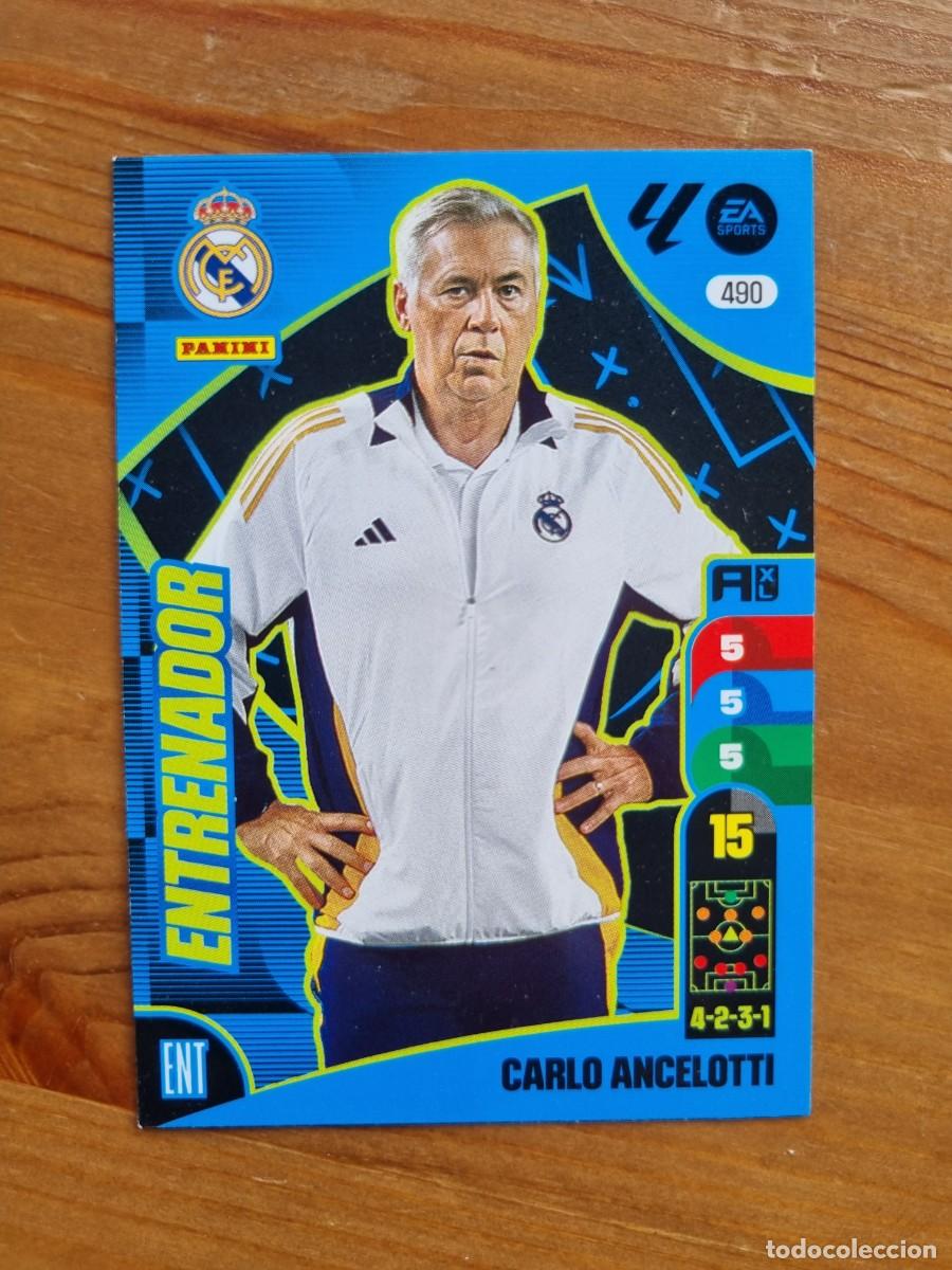 Figurine di Calcio: 490 CARLO ANCELOTTI (Real Madrid CF) ENTRENADOR. Liga 2024 2025 24 25 Adrenalyn XL (Panini)