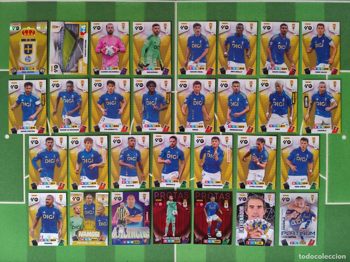 Figurine di Calcio: Equipo Oviedo (Vamos, Influencers, Protas, Platinum) Adrenalyn XL 2025/26 25/26
