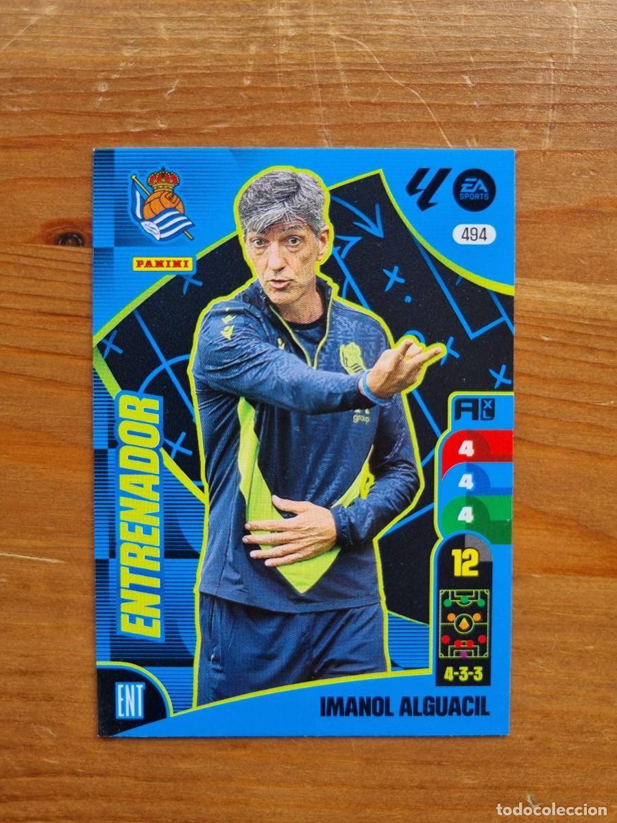 Cromos de f&uacute;tbol: 494 IMANOL ALGUACIL (Real Sociedad) ENTRENADOR. Liga 2024 2025 24 25 Adrenalyn XL (Panini)