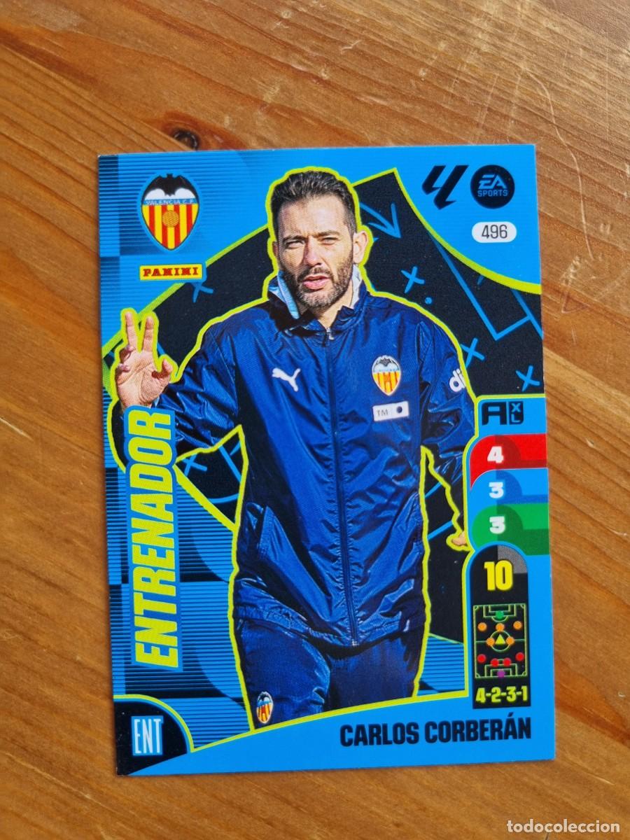 Cromos de f&uacute;tbol: 496 CARLOS CORBER&Aacute;N (Valencia CF) ENTRENADOR. Liga 2024 2025 24 25 Adrenalyn XL (Panini)