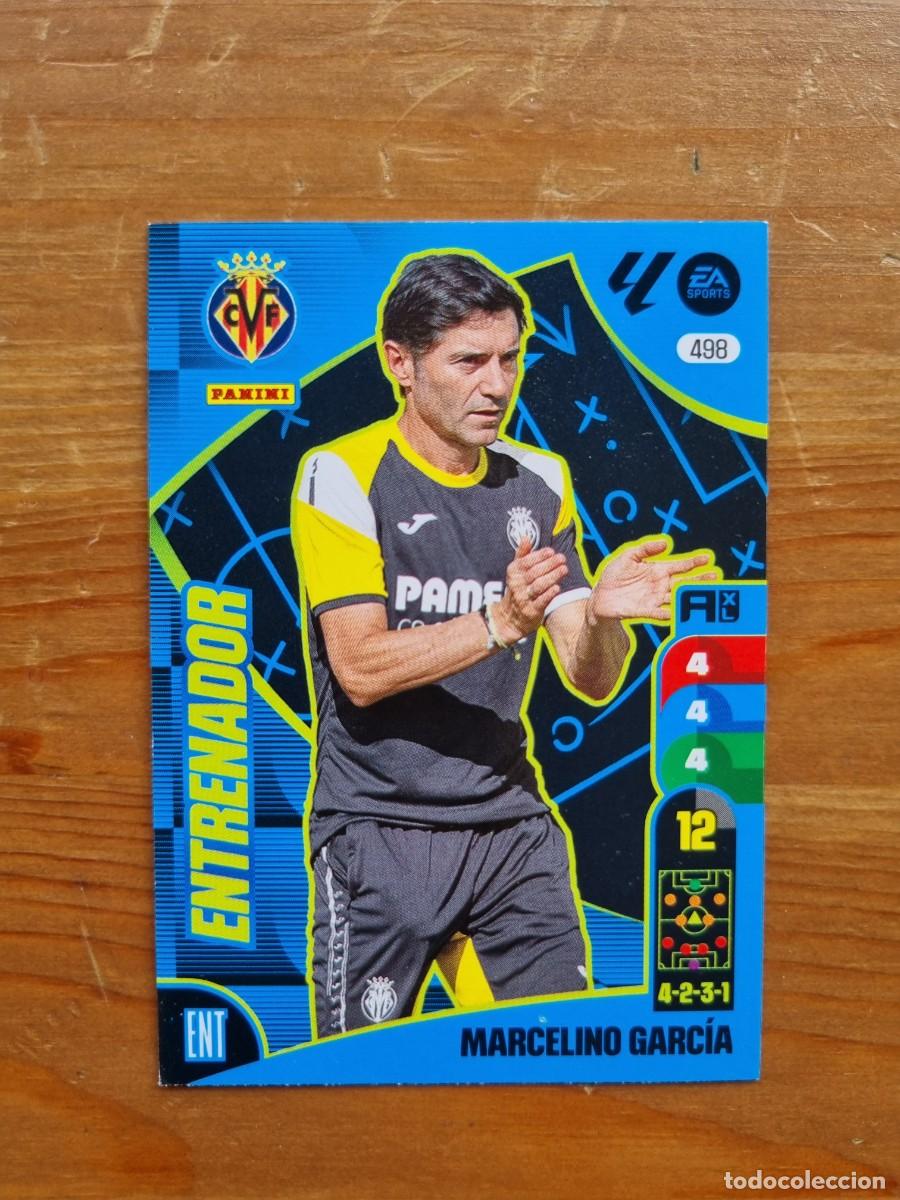 Cromos de f&uacute;tbol: 498 MARCELINO GARC&Iacute;A (Villarreal CF) ENTRENADOR. Liga 2024 2025 24 25 Adrenalyn XL (Panini)