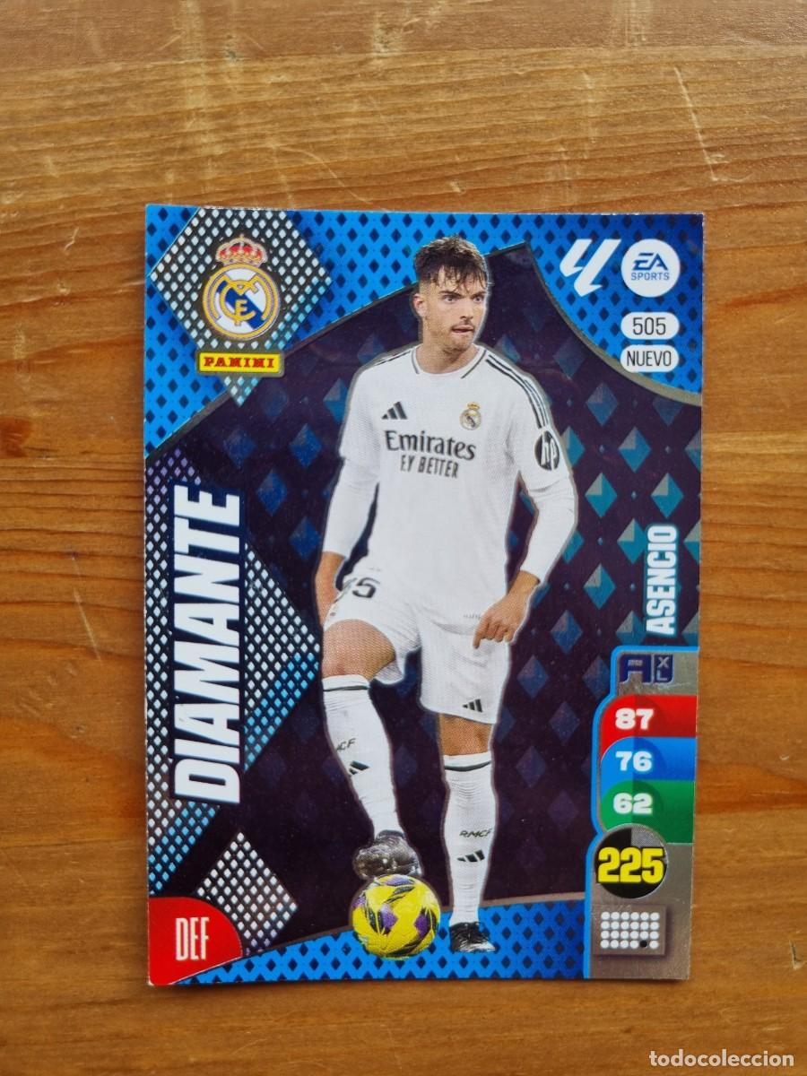 Cromos de f&uacute;tbol: 505 ASENCIO (Real Madrid CF) NUEVO DIAMANTE. Liga 2024 2025 24 25 Adrenalyn XL (Panini)