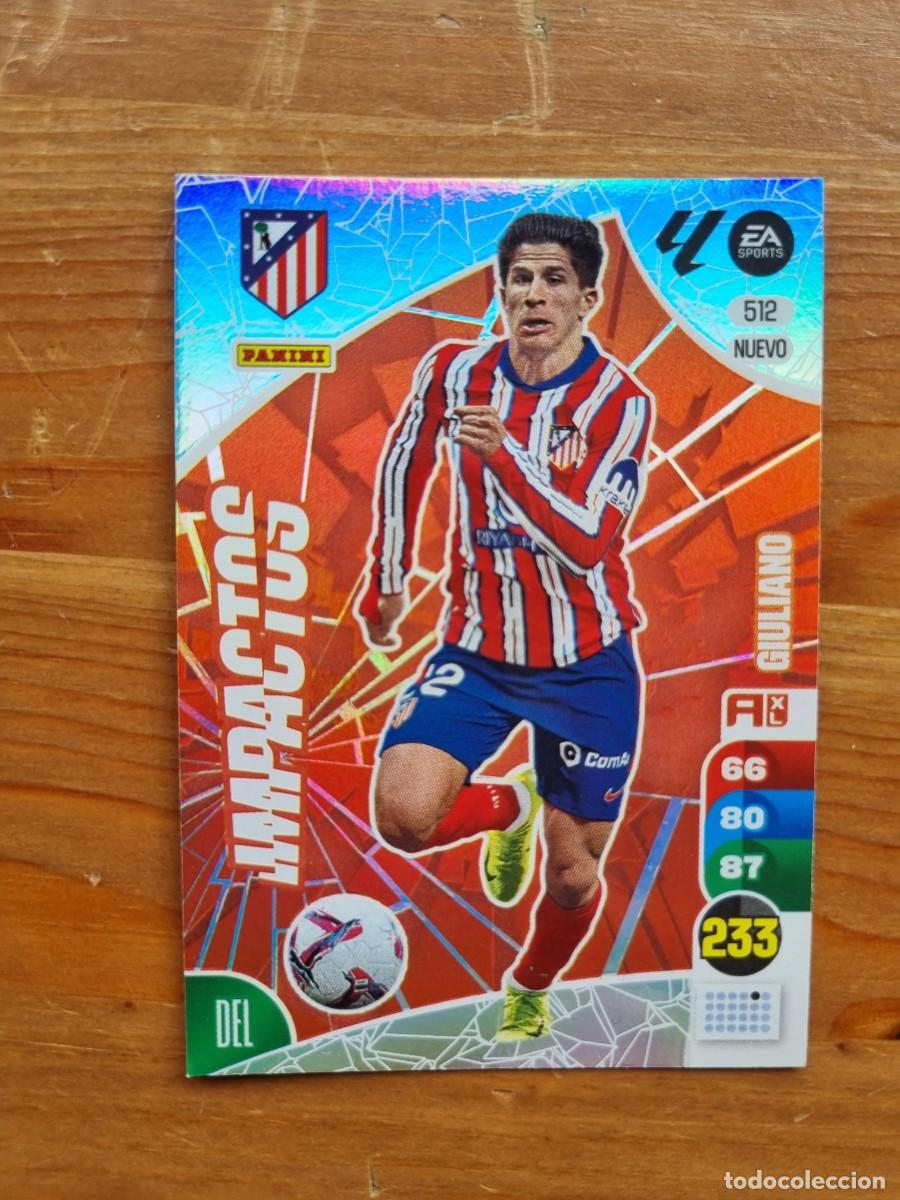 Cromos de f&uacute;tbol: 512 GIULIANO (Atl&eacute;tico de Madrid) NUEVO IMPACTOS. Liga 2024 2025 24 25 Adrenalyn XL (Panini)