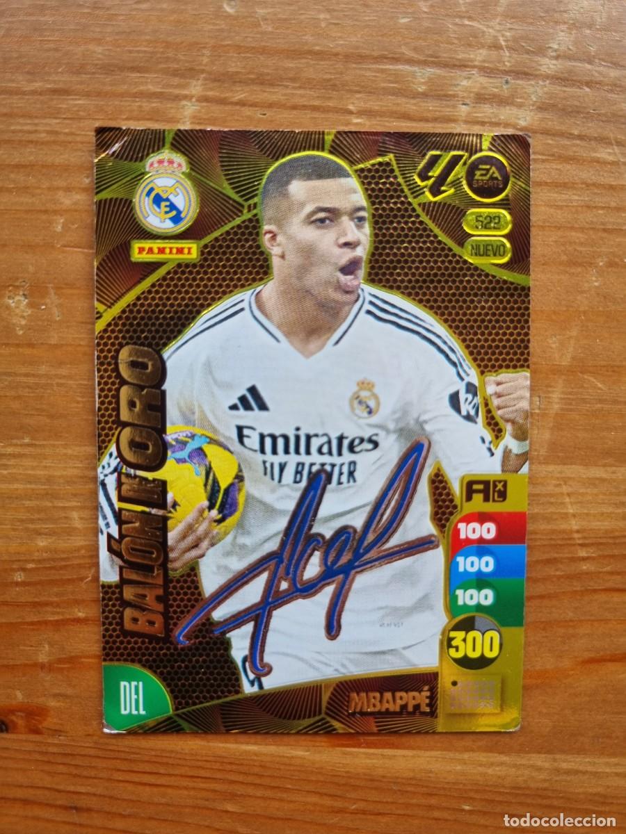 Cromos de f&uacute;tbol: 522 MBAPP&Eacute; (Real Madrid CF) NUEVO BAL&Oacute;N DE ORO. Liga 2024 2025 24 25 Adrenalyn XL (Panini)