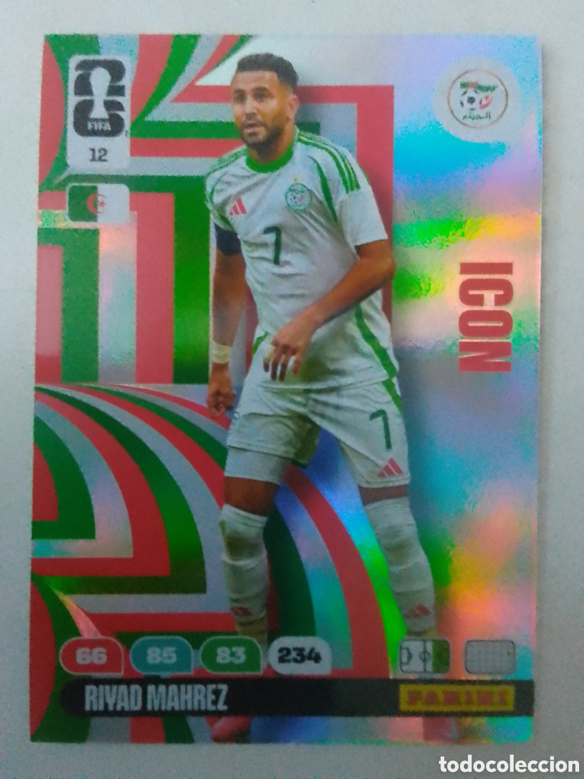 Cromos de f&uacute;tbol: Adrenalyn XL FIFA WORLD CUP 2026 n&deg; 12 Rivad Mahrez &bull; Argelia. ICON.