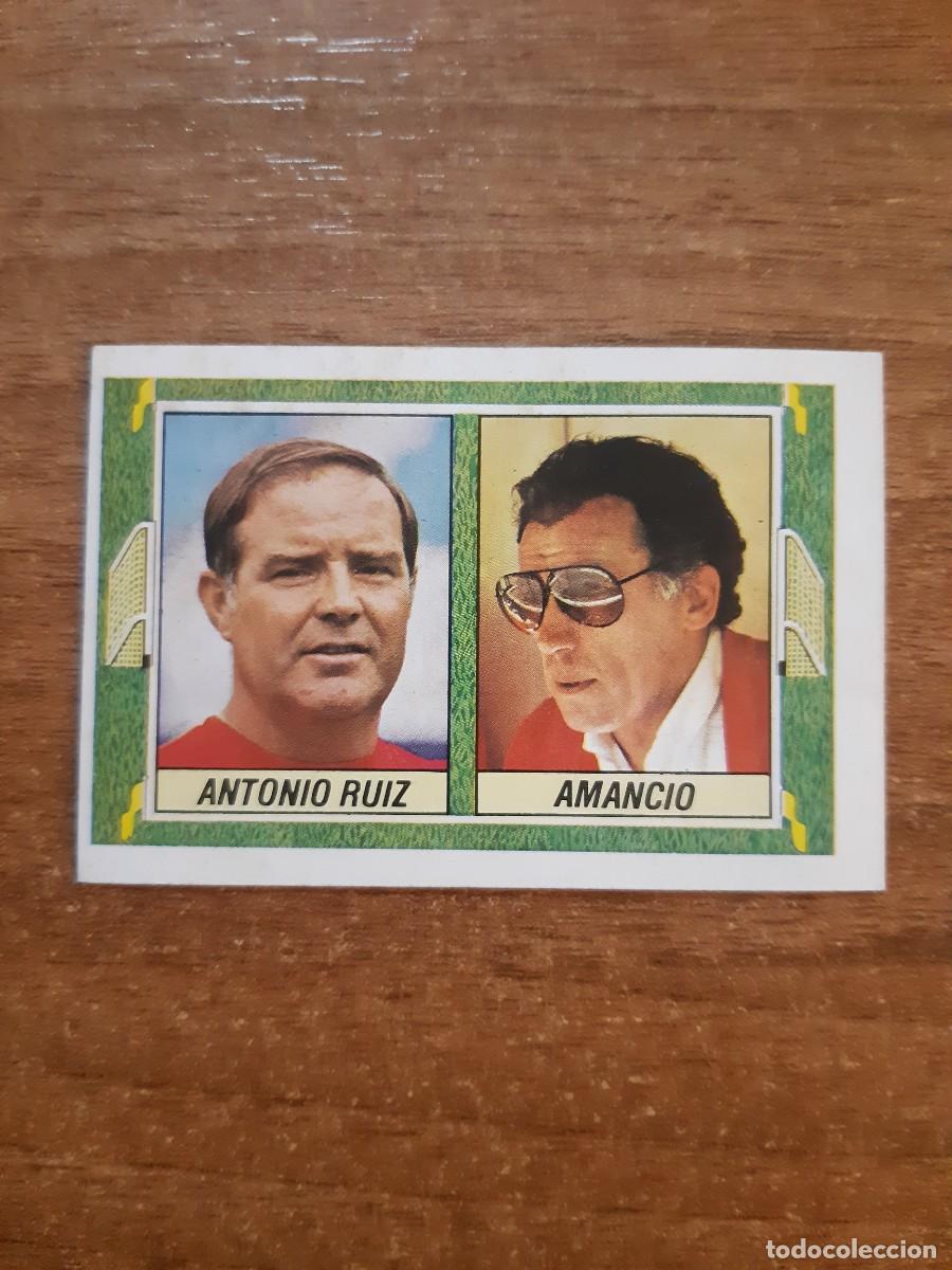 Cromos de f&uacute;tbol: Entrenadores Antonio Ru&iacute;z-Amancio (Elche-Real Madrid) Liga 84-85 ESTE. Nunca pegado, sin pegar