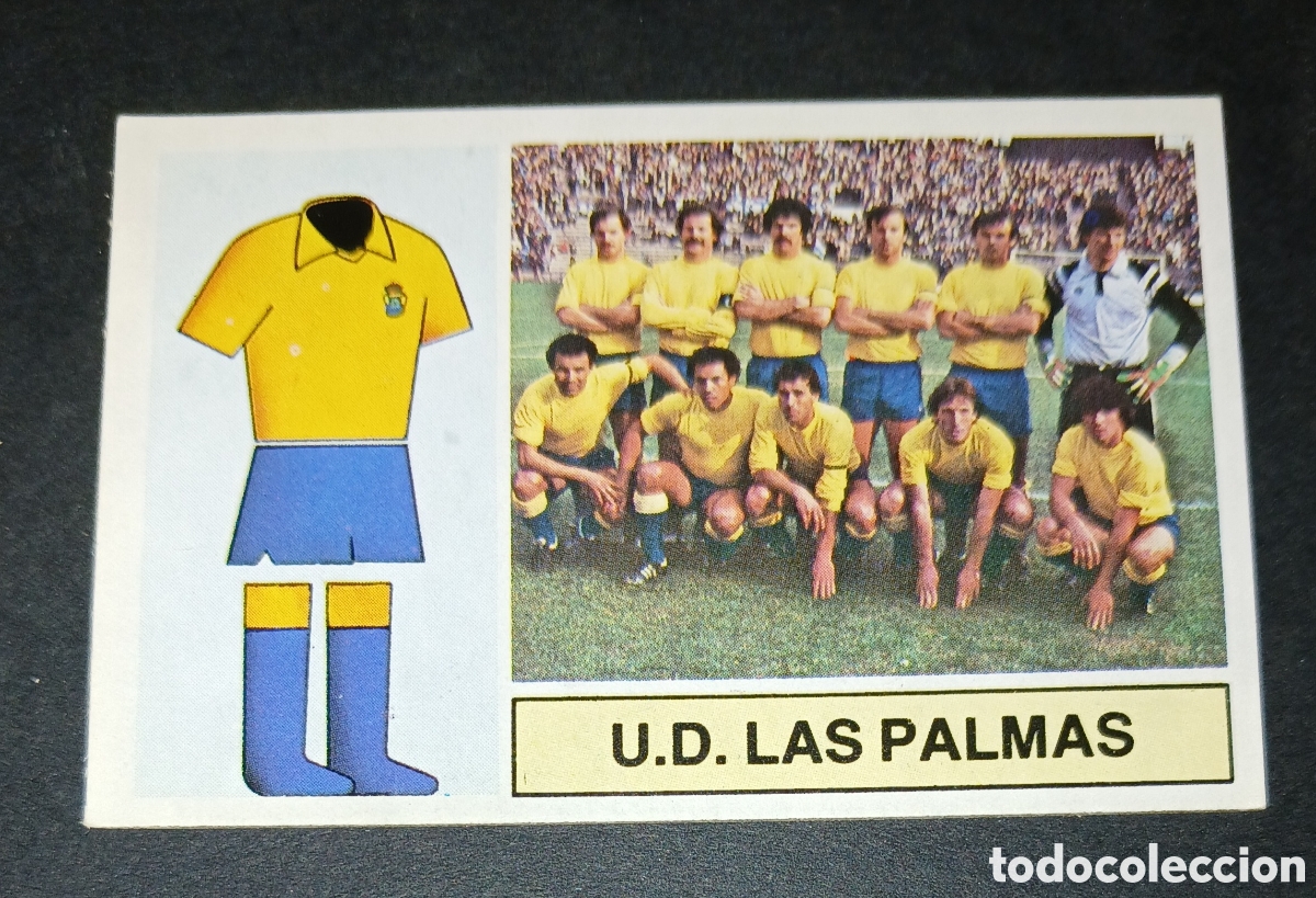 Cromos de f&uacute;tbol: Cromo Alineacion Escudo UD Las Palmas Liga 82/83 1982 1983 Ediciones Este Sin Pegar Nunca Pegado