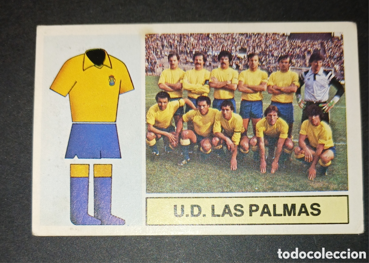 Cromos de f&uacute;tbol: Cromo Alineacion Escudo UD Las Palmas Liga 82/83 1982 1983 Ediciones Este Sin Pegar Nunca Pegado
