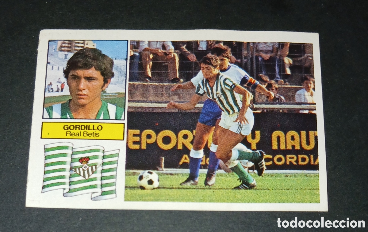 Cromos de f&uacute;tbol: Cromo Gordillo Real Betis Ediciones Este Liga 1982-1983 (82-83) Nunca Pegado Sin Pegar