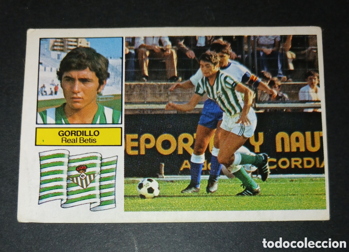 Cromos de f&uacute;tbol: Cromo Gordillo Real Betis Ediciones Este Liga 1982-1983 (82-83) Nunca Pegado Sin Pegar