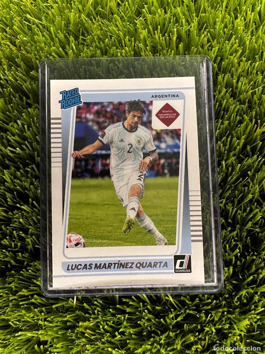 Cromos de f&uacute;tbol: N&ordm; 176 Lucas Mart&iacute;nez Quarta Rated Rookie Argentina Donruss Road to Qatar 2022