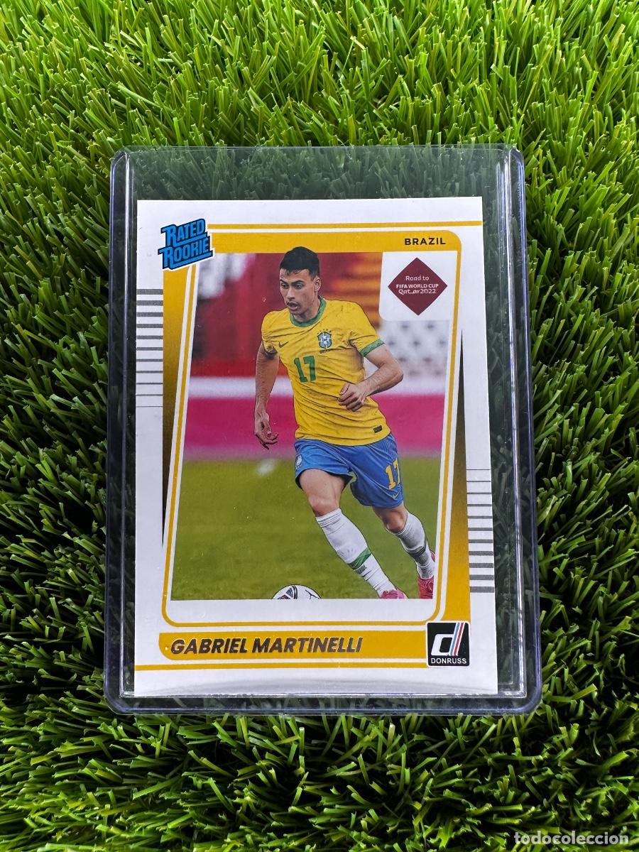Cromos de f&uacute;tbol: N&ordm; 182 Gabriel Martinelli Rated Rookie Brasil Donruss Road to Qatar 2022