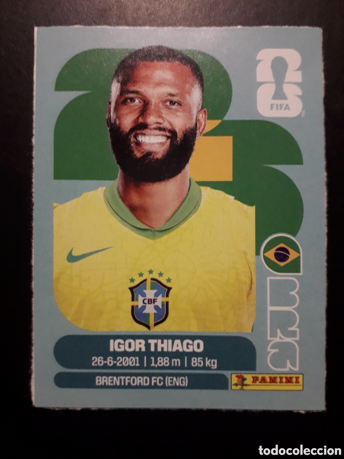 Cromos de f&uacute;tbol: IGOR THIAGO, BRASIL, UPDATE ACTUALIZACI&Oacute;N MUNDIAL F&Uacute;TBOL 2026 FIFA WORLD CUP PANINI PEDIDO M&Iacute;NIMO 3&euro;