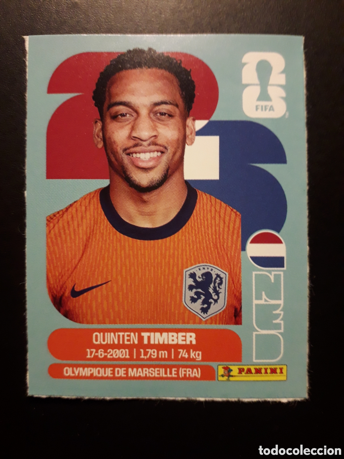 Cromos de f&uacute;tbol: TIMBER, HOLANDA UPDATE ACTUALIZACI&Oacute;N MUNDIAL F&Uacute;TBOL 2026 FIFA WORLD CUP PANINI PEDIDO M&Iacute;NIMO 3&euro;