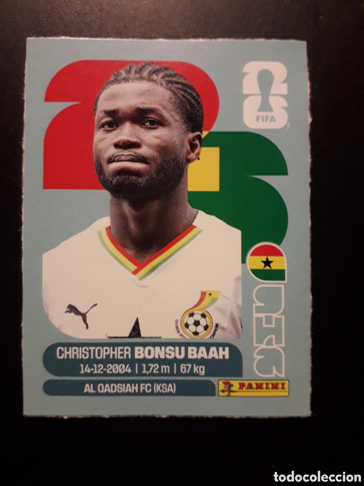 Cromos de f&uacute;tbol: BONSU BAAH, GHANA, UPDATE ACTUALIZACI&Oacute;N MUNDIAL F&Uacute;TBOL 2026 FIFA WORLD CUP PANINI PEDIDO M&Iacute;NIMO 3&euro;.