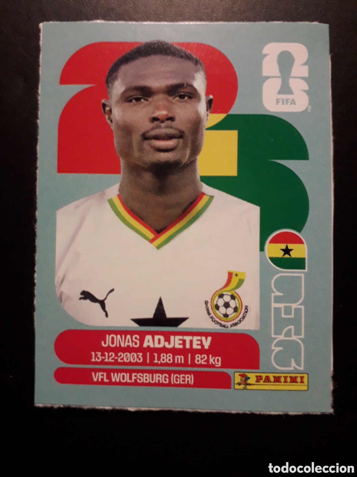 Cromos de f&uacute;tbol: ADJETEY, GHANA, UPDATE ACTUALIZACI&Oacute;N MUNDIAL F&Uacute;TBOL 2026 FIFA WORLD CUP PANINI PEDIDO M&Iacute;NIMO 3&euro;