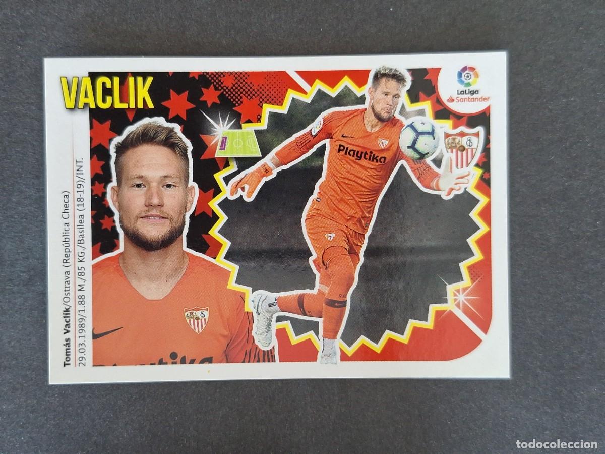Fu&szlig;ball-Sticker: L1 VACLIK CORREGIDO SEVILLA F. C. COLOCA LIGA ESTE 2018 2019 18 19 NUNCA PEGADO SIN PEGAR